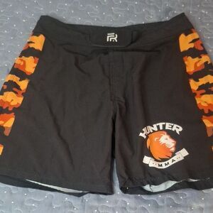 Flow N Roll Hunter MMA Black and Orange Shorts size small